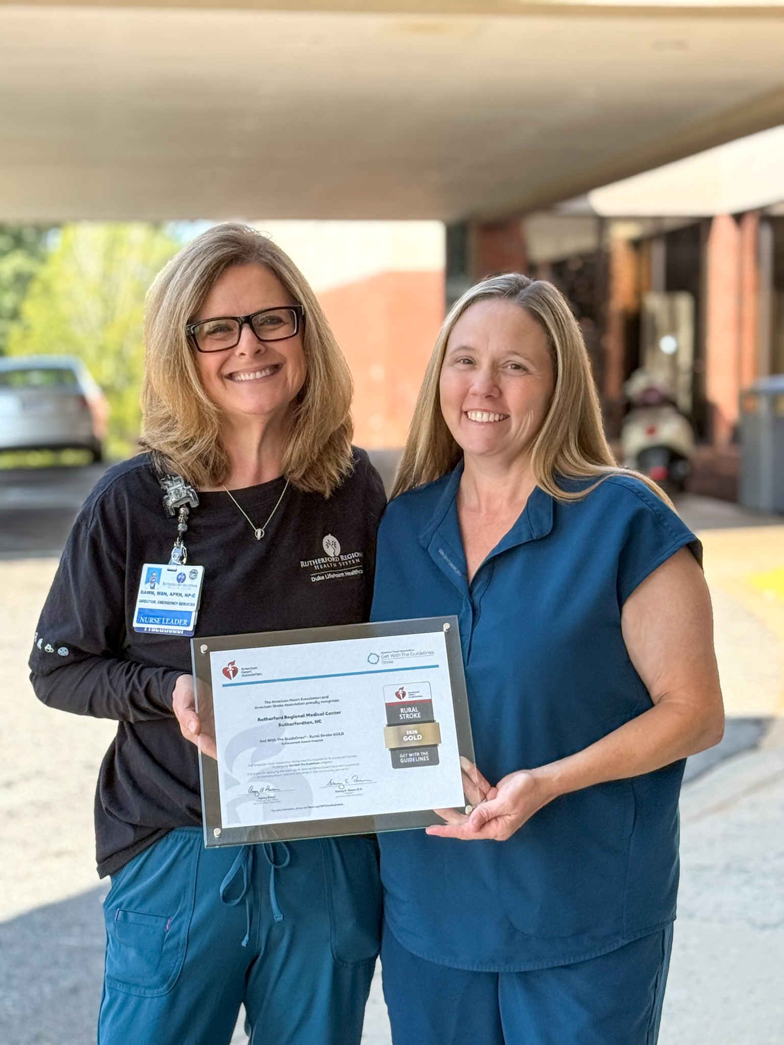 Stroke care leaders with Gold award