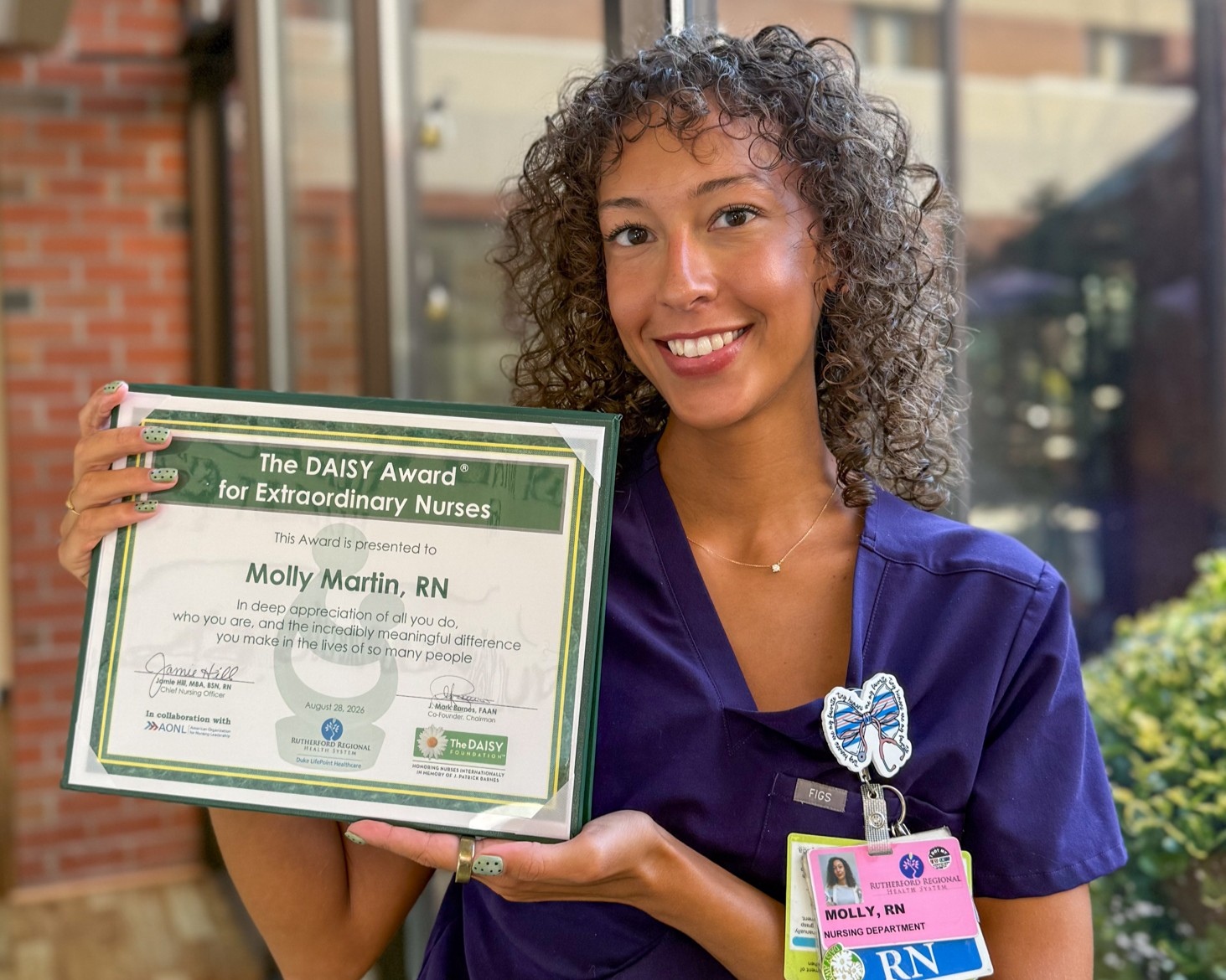 Molly Martin, RN, Receives DAISY Award for Extraordinary Nurses