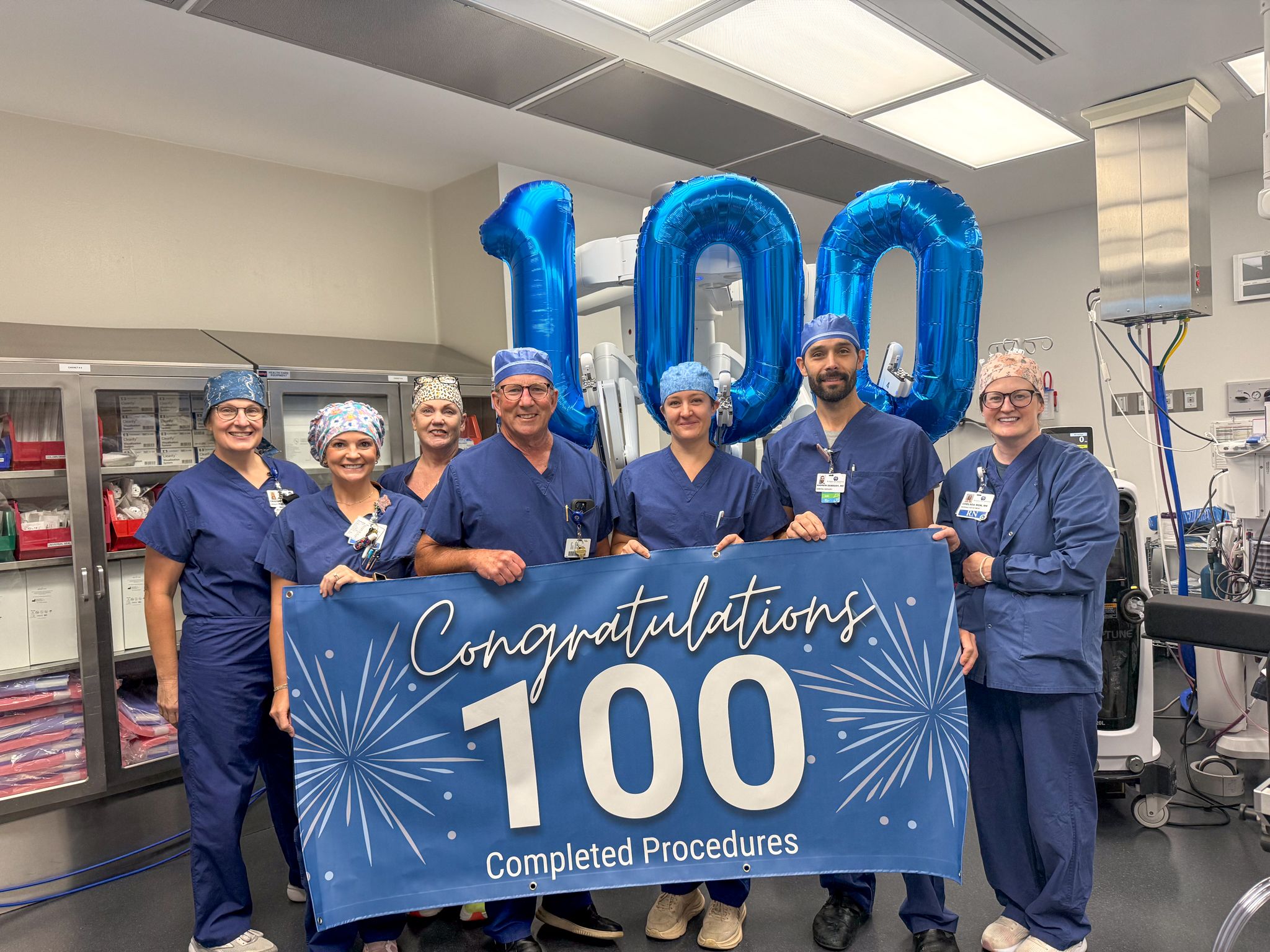 Rutherford Regional celebrates its 100th da Vinci robotic-assisted surgery.