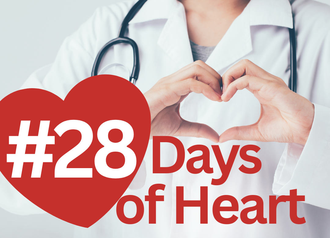 28 Days of Heart: Medical provider making heart with hands